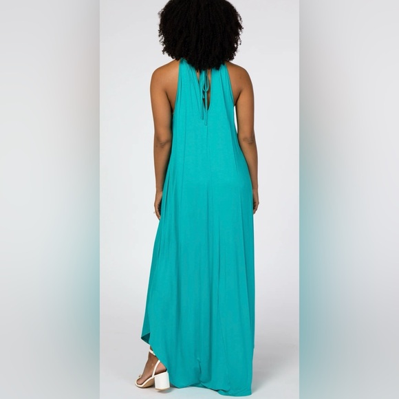 Elegant Teal Maxi Dress - Picture 3 of 15